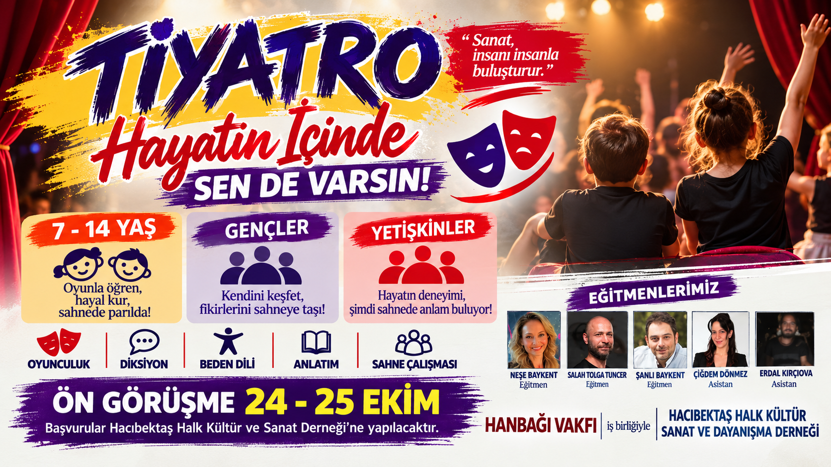 Hacıbektaş’ta Çocuk ve Gençlere Yönelik Tiyatro Atölyesi Başlıyor